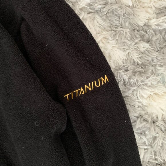 Columbia Titanium Fleece Men's Full Zip XL Made in USA Black Outdoor Hiking - Picture 4 of 7